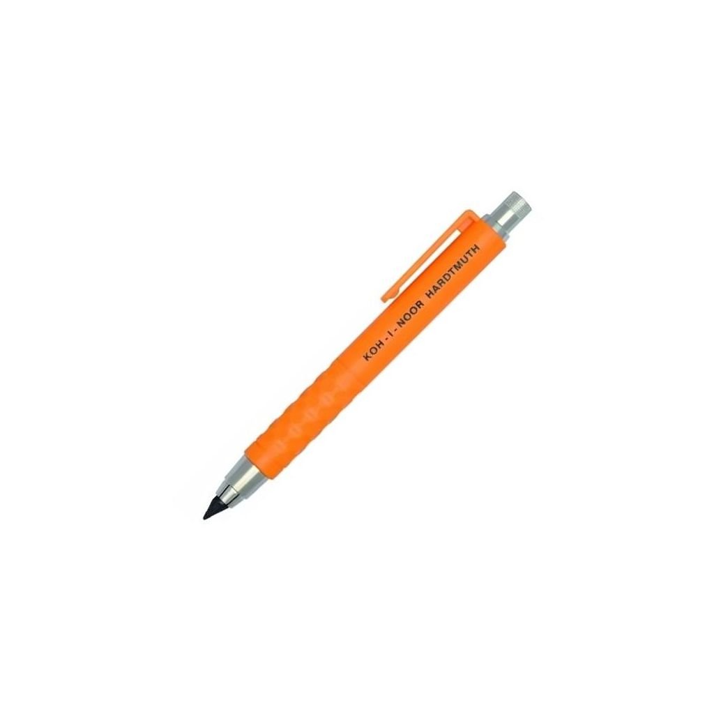 Koh-i-noor 5305 Mechanical Clutch Pencil / Leadholder - 5.6 MM - Orange Plastic Body with Metal Clip