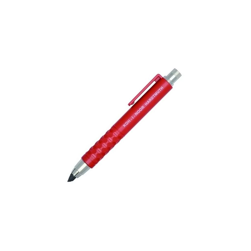 Koh-i-noor 5305 Mechanical Clutch Pencil / Leadholder - 5.6 MM - Red Plastic Body with Metal Clip