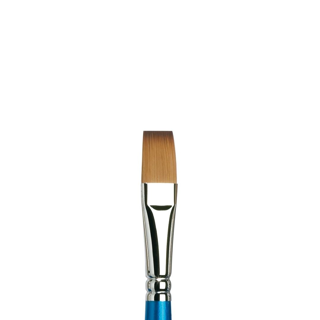 Winsor & Newton Cotman Watercolour Synthetic Hair Brush - Series 666 - One Stroke/ Flat - Short Handle - Size - 1/2