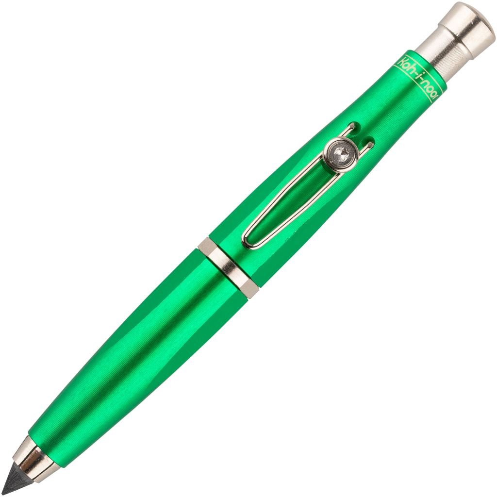 Koh-i-noor 5321 Mechanical Clutch Pencil / Leadholder - 5.6 MM - Green Metal Body with Silver Clip