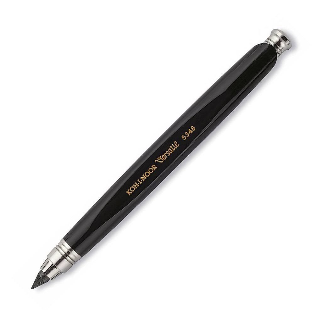 Koh-i-noor 5348 Versatil Mechanical Clutch Pencil / Leadholder - 5.6 MM - Black Plastic Body with Metal Fitting & Sharpener