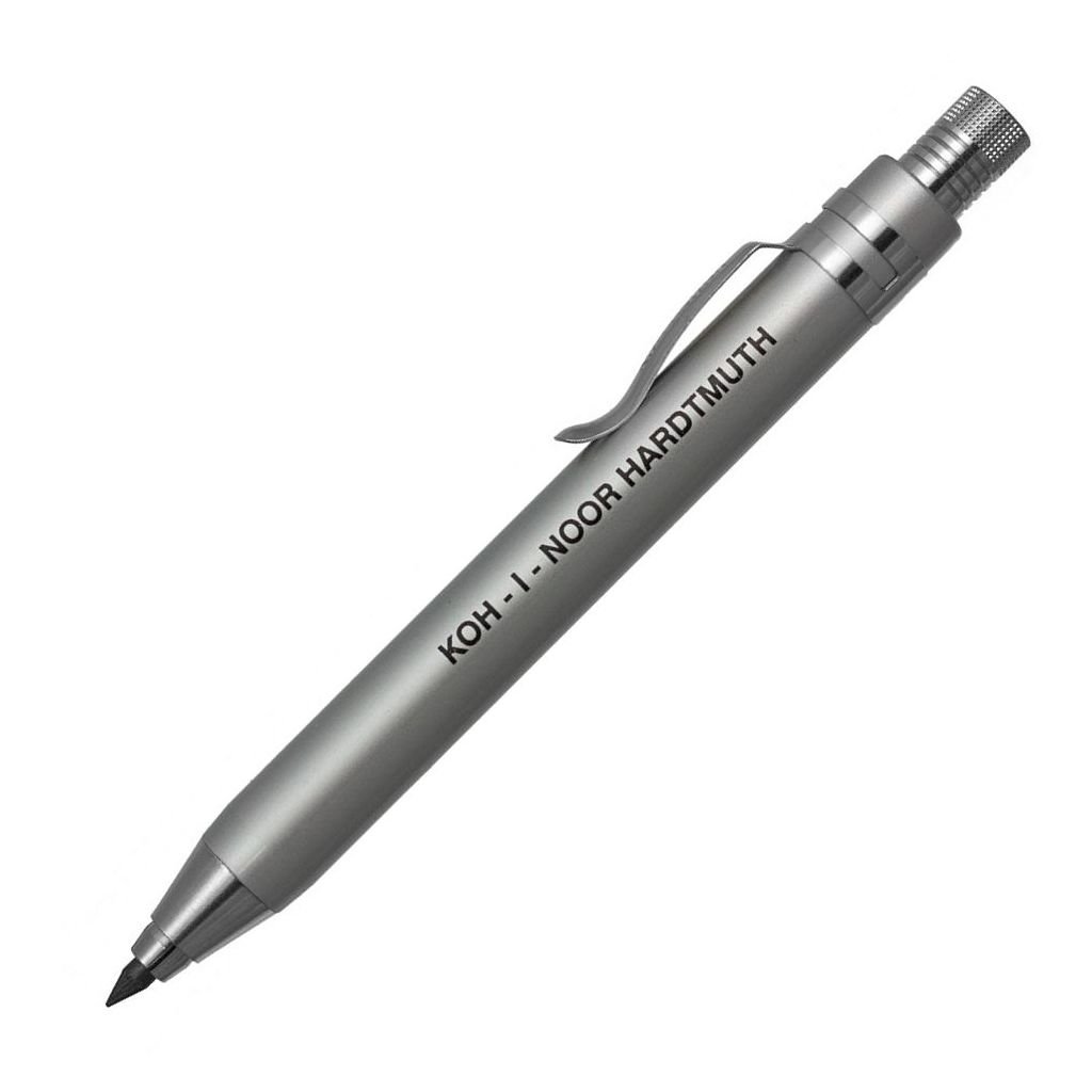 Koh-i-noor 5358 Versatil Mechanical Clutch Pencil / Leadholder - 3.2 MM - Silver Metal Body with Clip