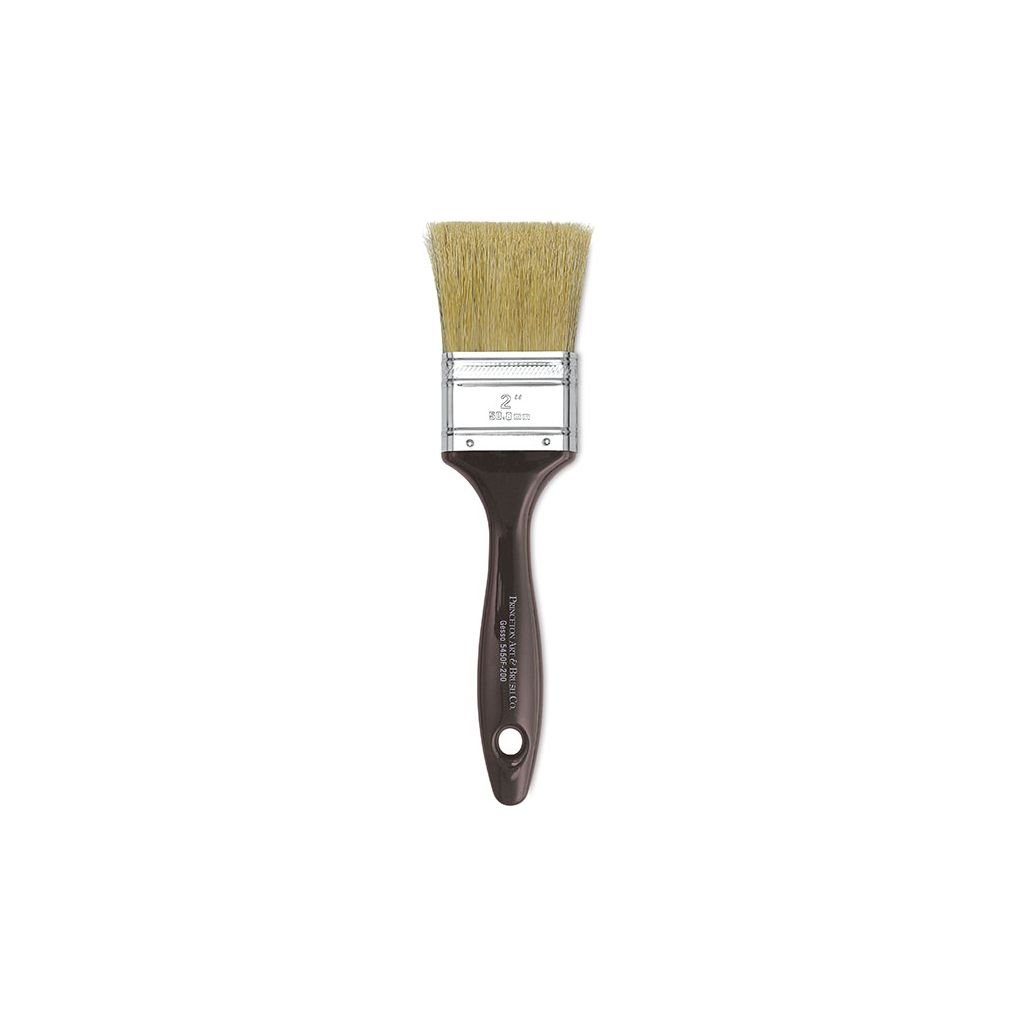Princeton Series 5450 Gesso Natural Bristle Brush - Flat - Short Handle - Size: 2