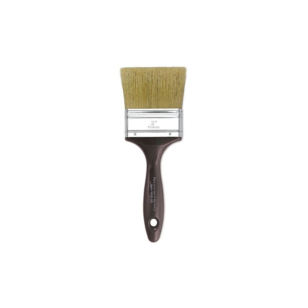 Princeton Series 5450 Gesso Natural Bristle Brush - Flat - Short Handle - Size: 3