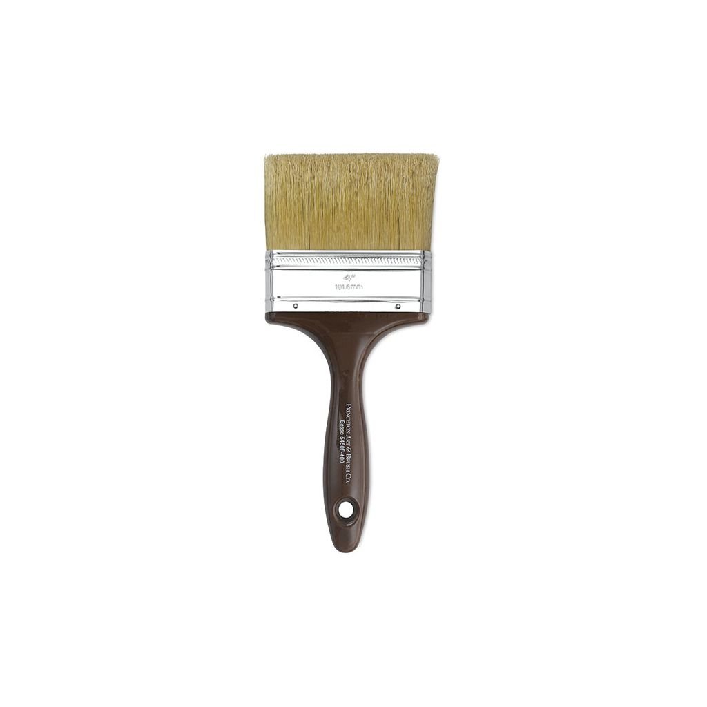 Princeton Series 5450 Gesso Natural Bristle Brush - Flat - Short Handle - Size: 4