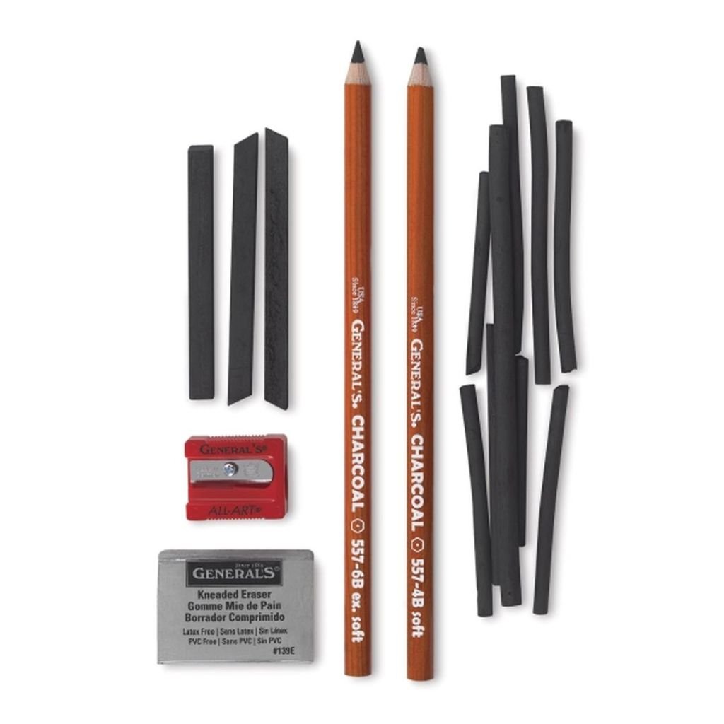 General's Getting Started With Charcoal - Art Set of 11 Pieces