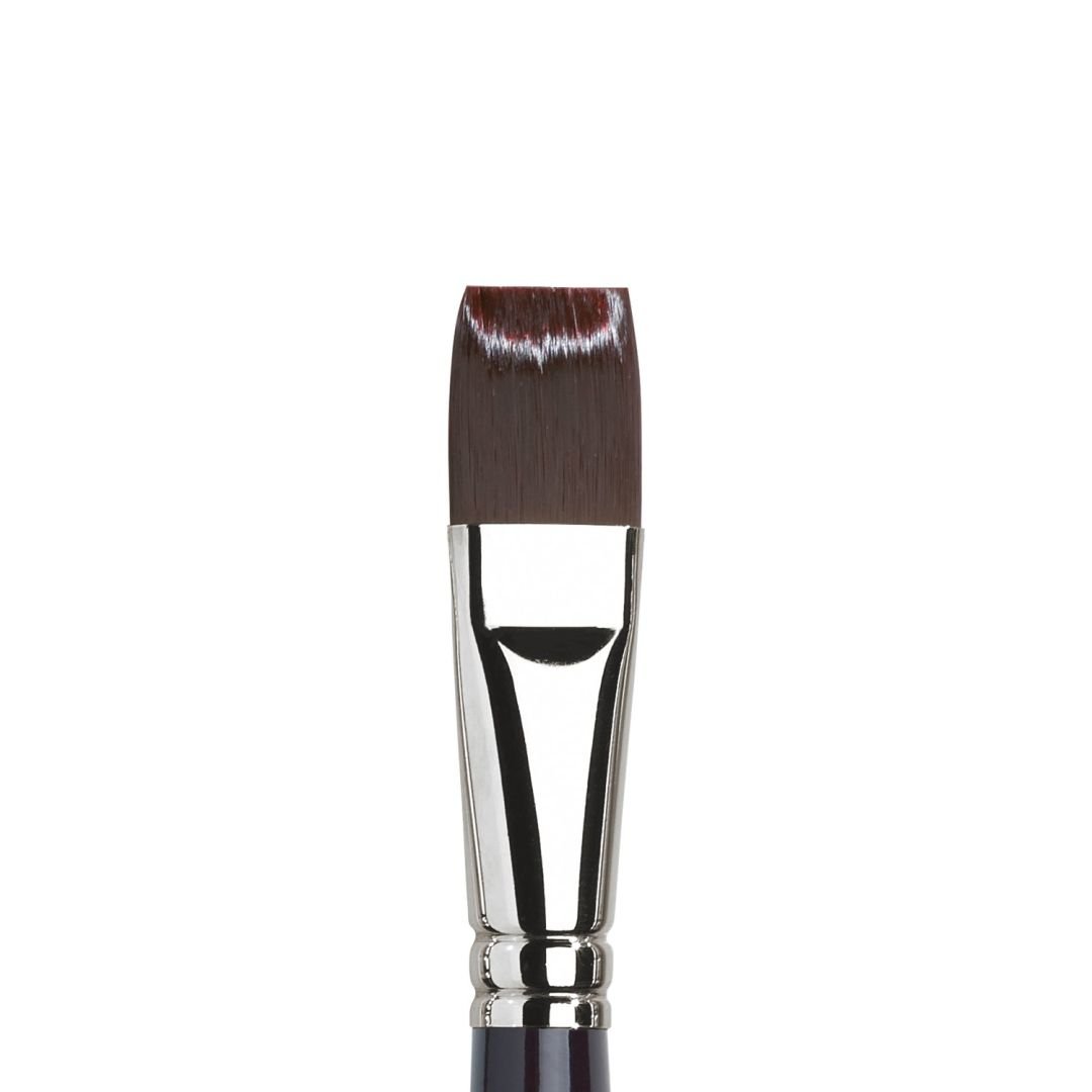 Winsor & Newton Galeria Synthetic Hair Brush - Short Flat / Bright - Long Handle - Size - 22