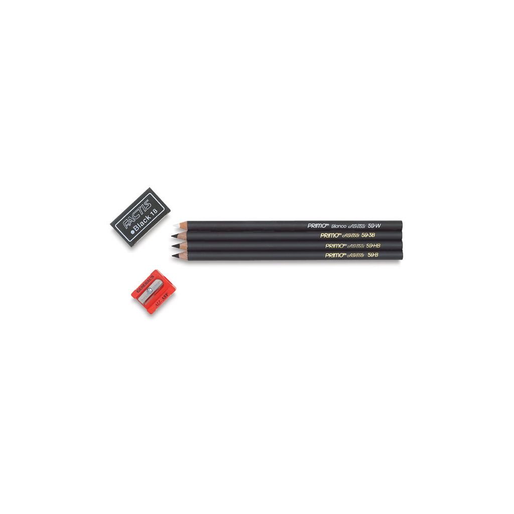 General Pencil - Primo Euro Blend Charcoal Pencil Kit