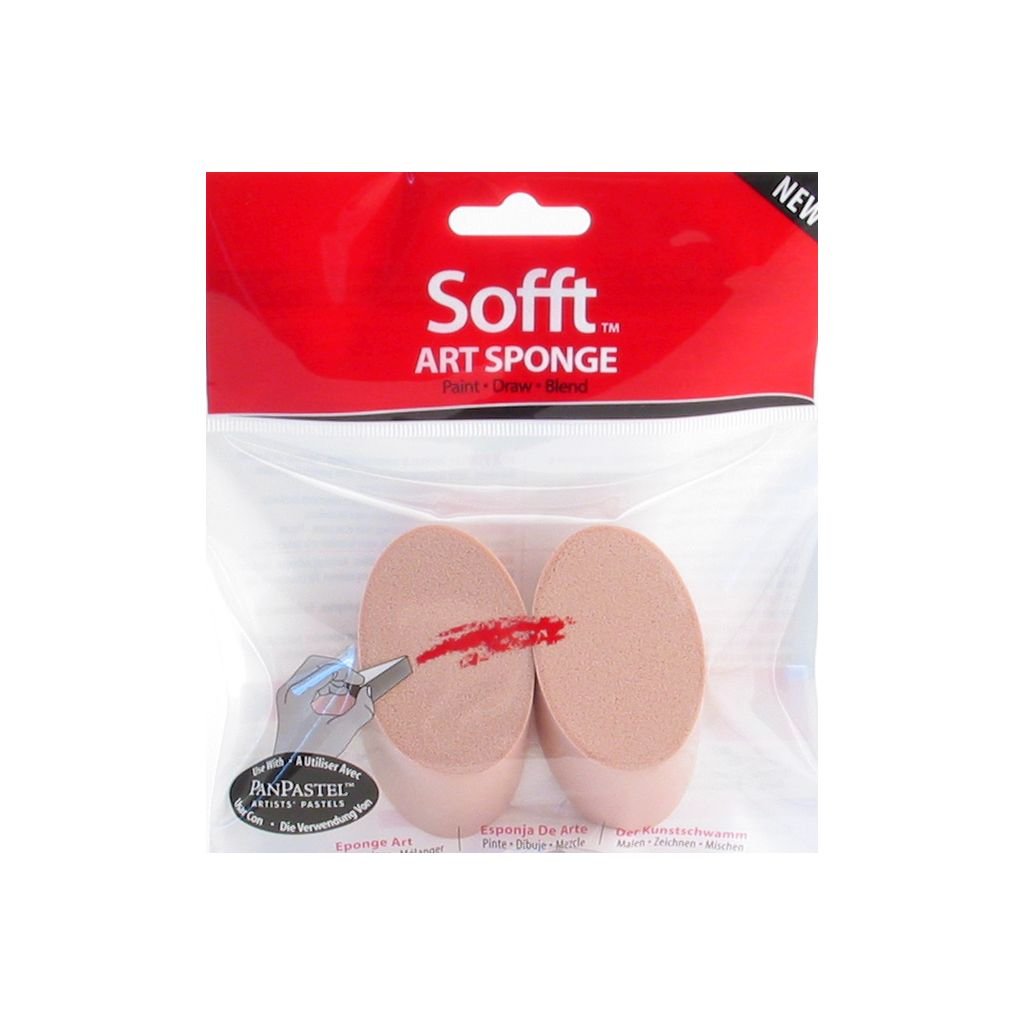 PanPastel Sofft Tools, 2 Sofft Art Sponges Angle Slice - Round