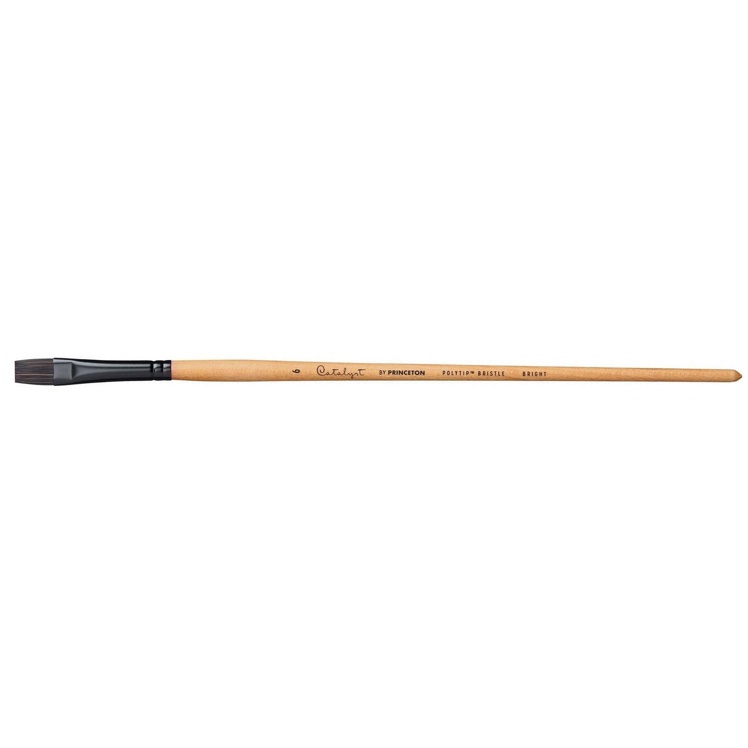 Princeton Series 6400 Catalyst Polytip Synthetic Bristle Brush - Bright - Long Handle - Size: 2