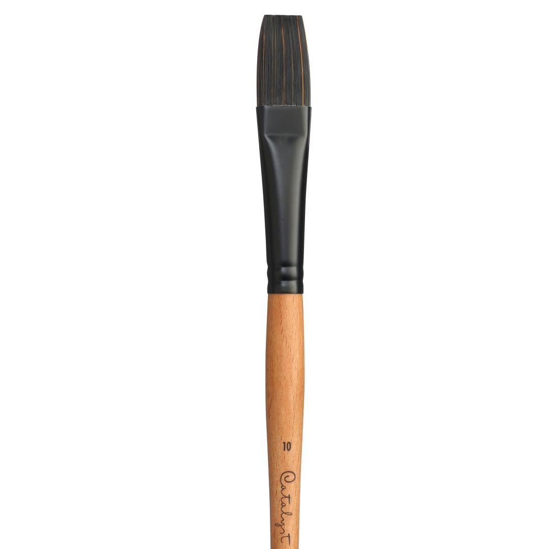 Princeton Series 6400 Catalyst Polytip Synthetic Bristle Brush - Flat - Long Handle - Size: 2
