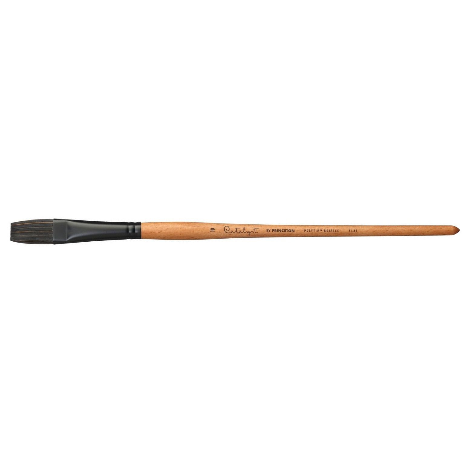 Princeton Series 6400 Catalyst Polytip Synthetic Bristle Brush - Flat - Long Handle - Size: 2
