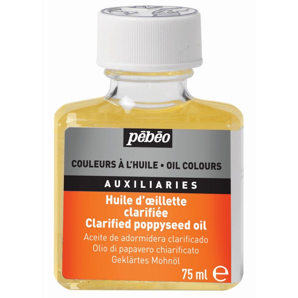 Pebeo Extra Fine Auxiliaries - Clarified Poppyseed Oil - 75 ml bottle