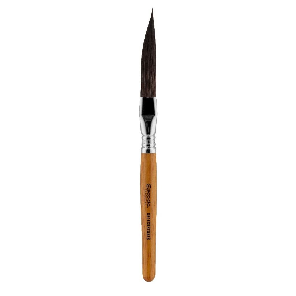 Escoda Necksbreaker Pinstriping Sword Brush – Size 8 – Extra Short, Shiny Varnished Natural Finish Handle