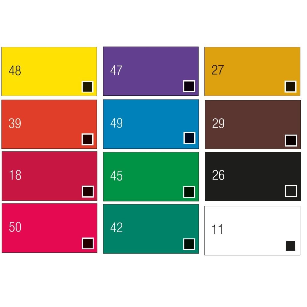 Pebeo Studio Gouache - Set of 12 Colours in 12 ML Tubes