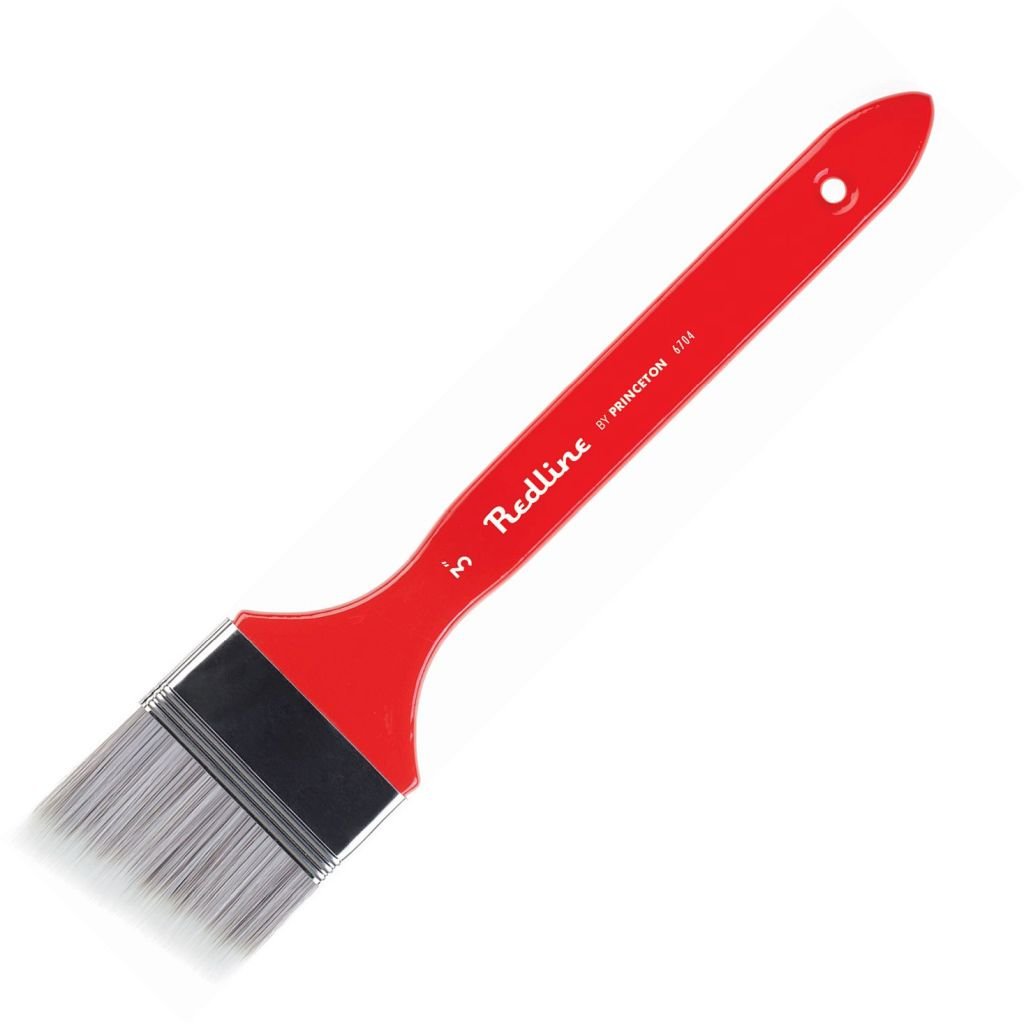 Princeton Series 6700 Redline Synthetic Bristle Brush - Angular Mottler - Long Handle - Size: 3