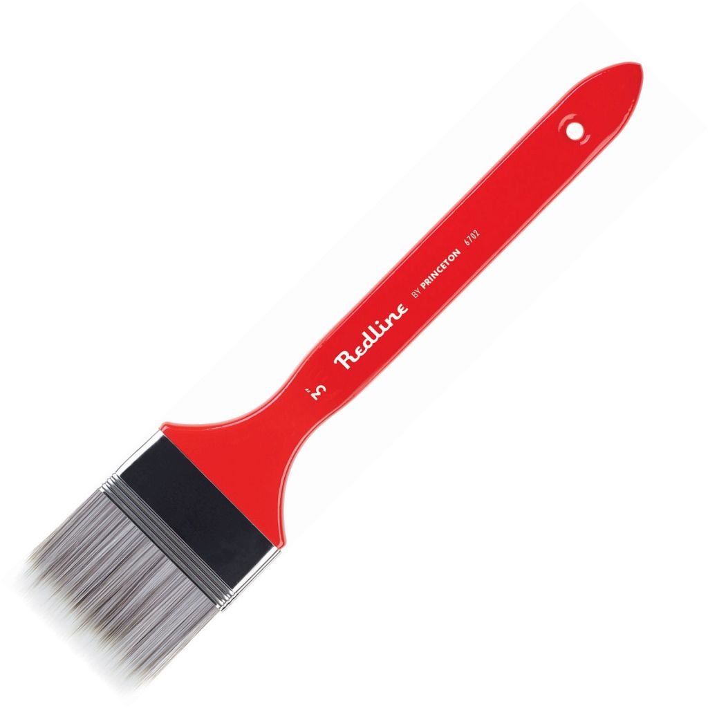 Princeton Series 6700 Redline Synthetic Bristle Brush - Flat Mottler - Long Handle - Size: 3