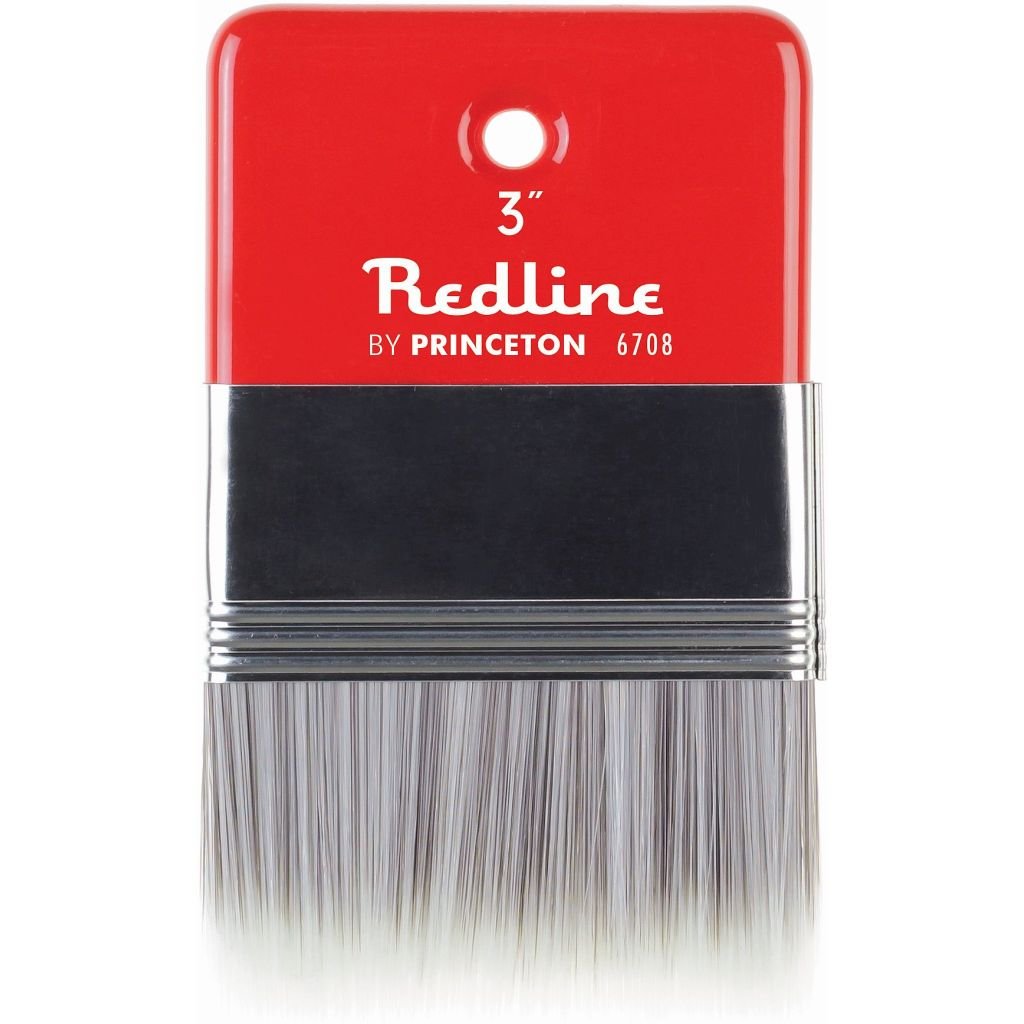Princeton Series 6700 Redline Synthetic Bristle Brush - Flat Mottler - Paddle Handle - Size: 3