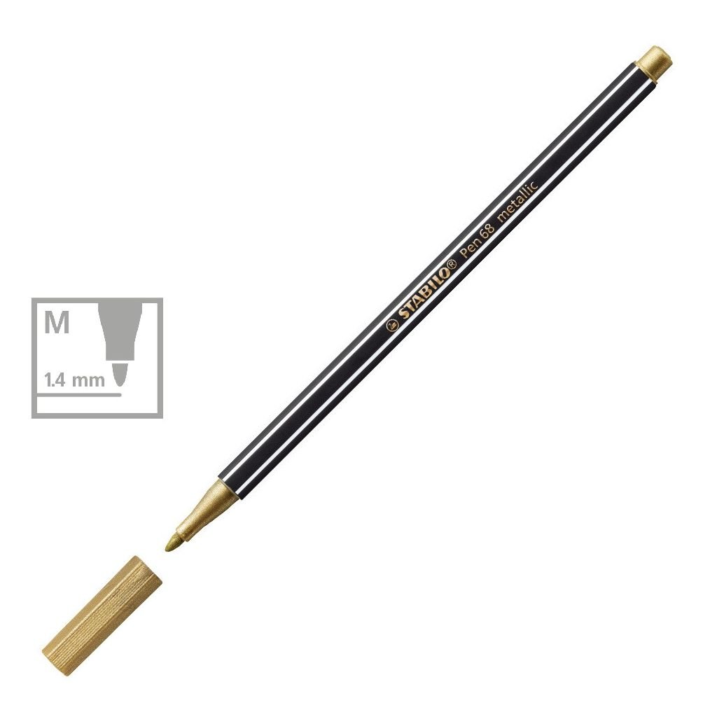 STABILO Pen 68 Metallic - Premium Felt-Tip Pen - Copper (820)