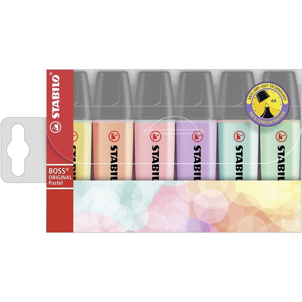 Stabilo BOSS Original - Highlighters - Pack of 6 Pastel Markers