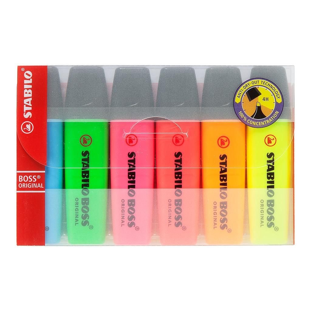 Stabilo BOSS Original - Highlighters - Pack of 6 Markers