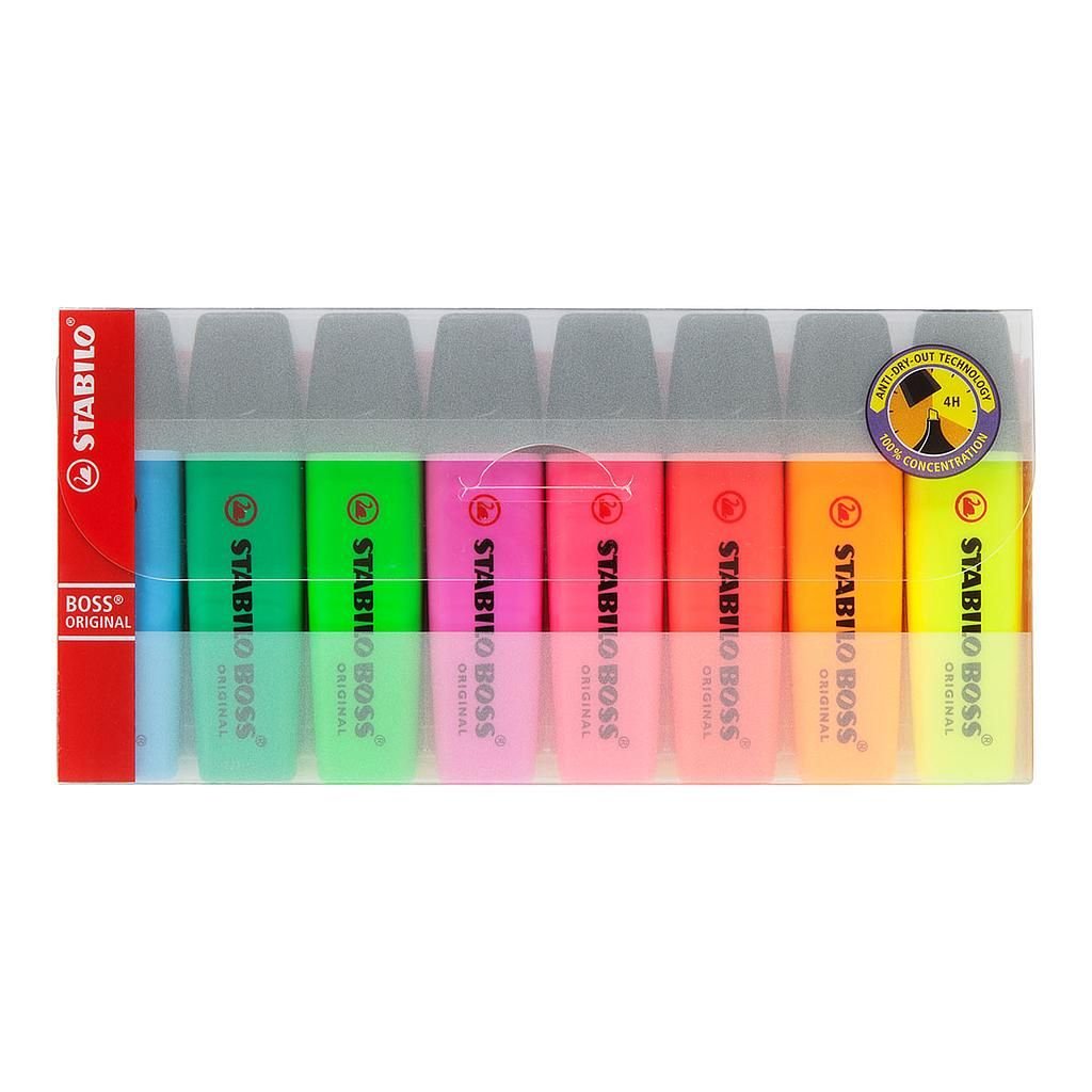 Stabilo BOSS Original - Highlighters - Pack of 8 Markers