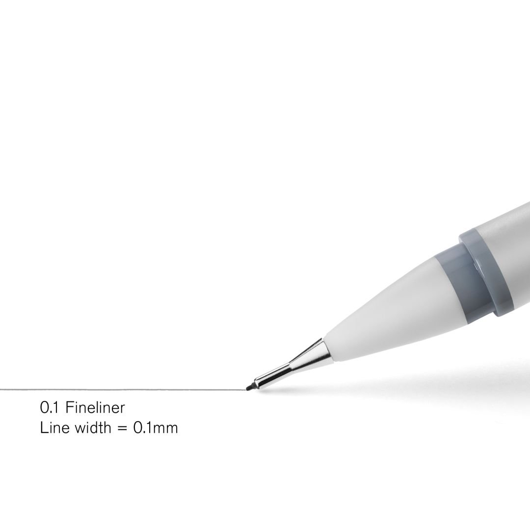 Winsor & Newton Fineliner Cool Grey Fine Point Pen - 0.1 MM