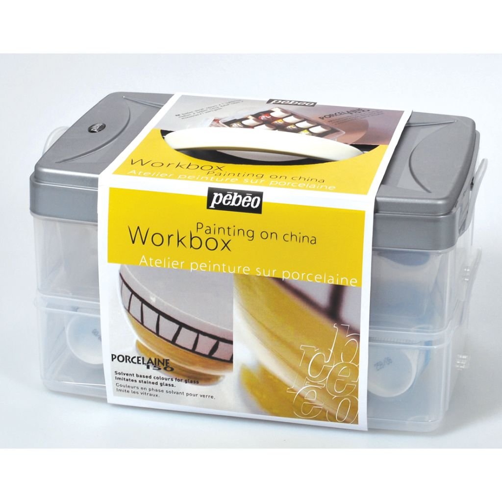 Pebeo Porcelaine 150 Glass Paint - Atelier Workbox Kit