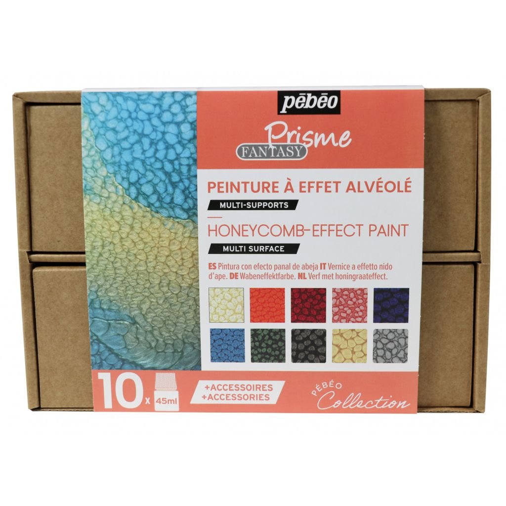Pebeo Fantasy Prisme Mixed Media Paint - 10 x 45 ML - Collection Set