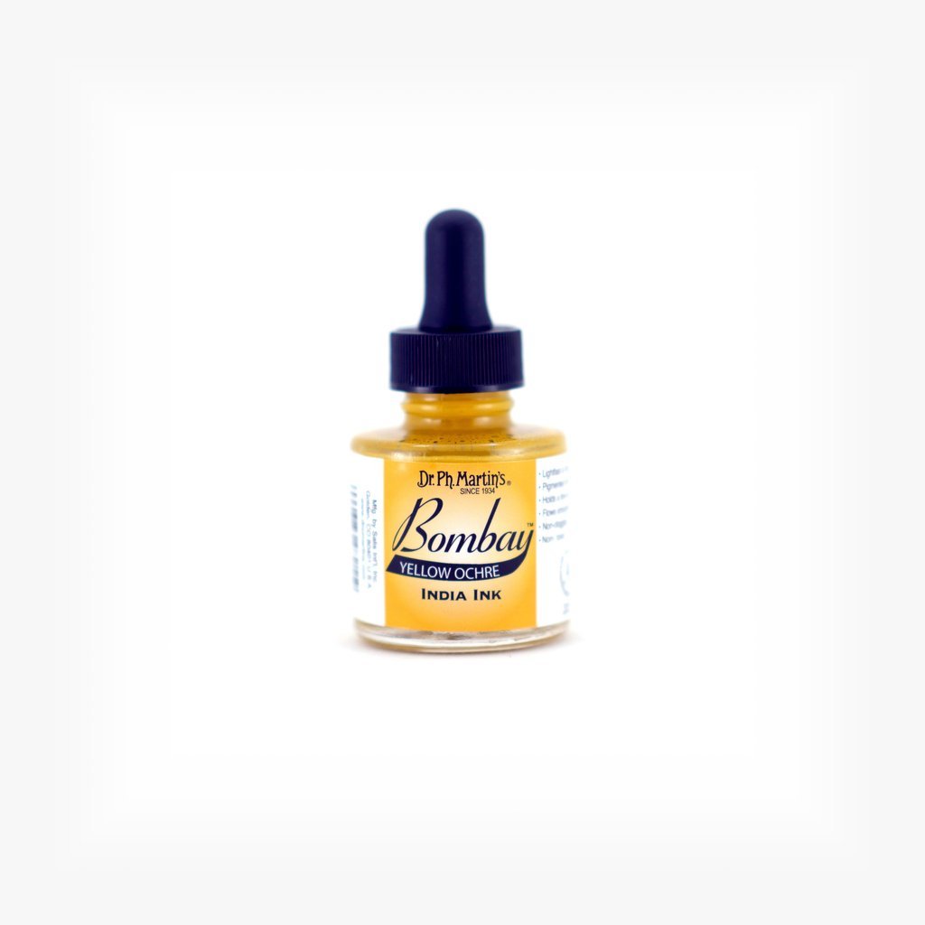 Dr. Ph. Martin's Bombay India Ink - 30 ml Bottle - Yellow Ochre (21BY)