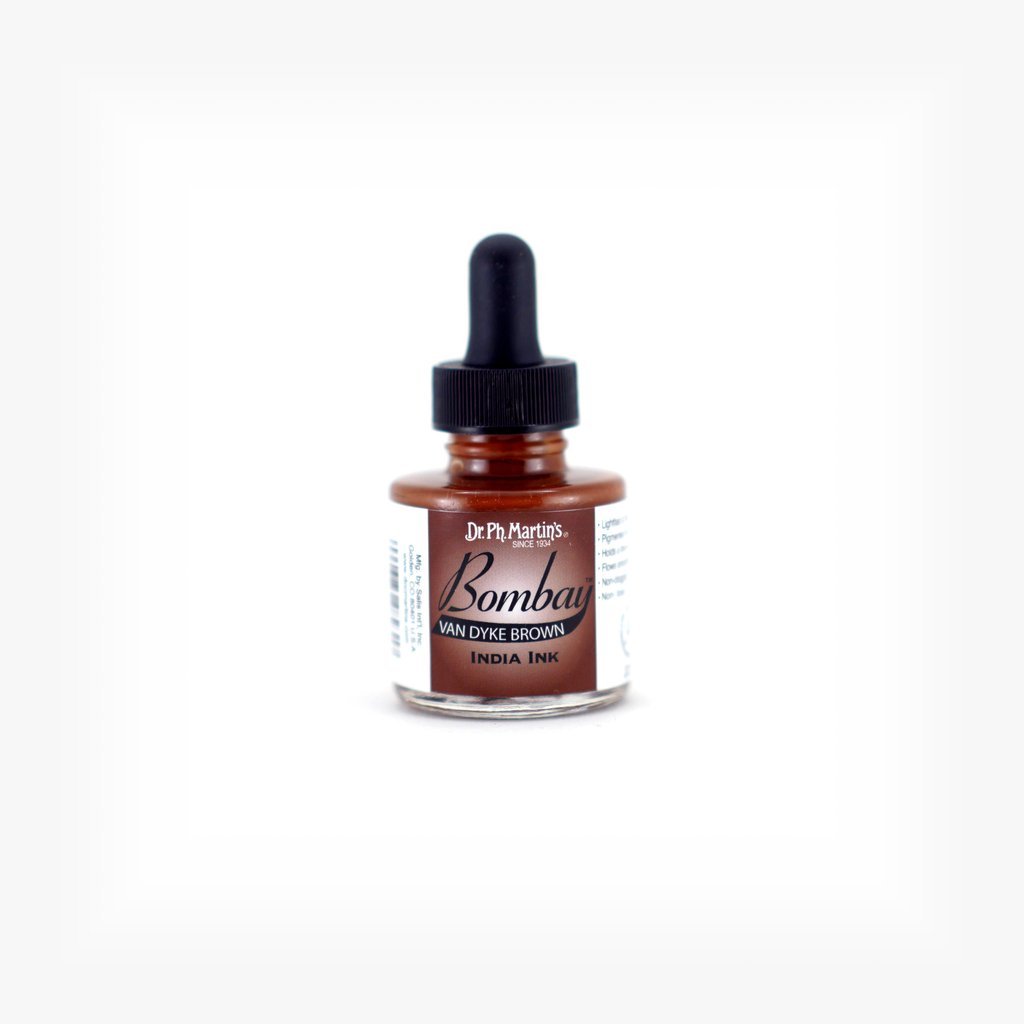 Dr. Ph. Martin's Bombay India Ink - 30 ml Bottle - Van Dyke Brown (23BY)