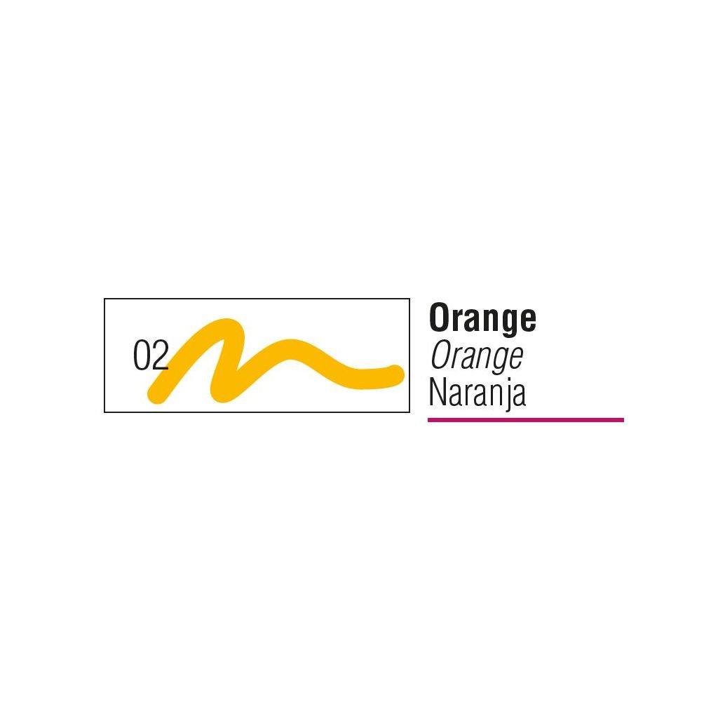Pebeo SetaSkrib+ Light Fabrics Marker - Orange (02) - Brush Tip (1 mm)
