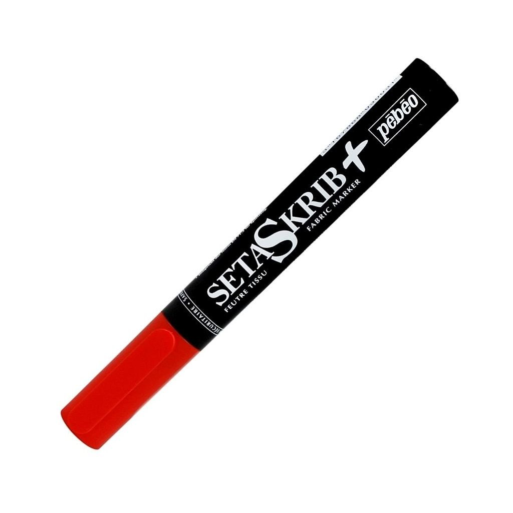 Pebeo SetaSkrib+ Light Fabrics Marker - Red (03) - Brush Tip (1 mm)