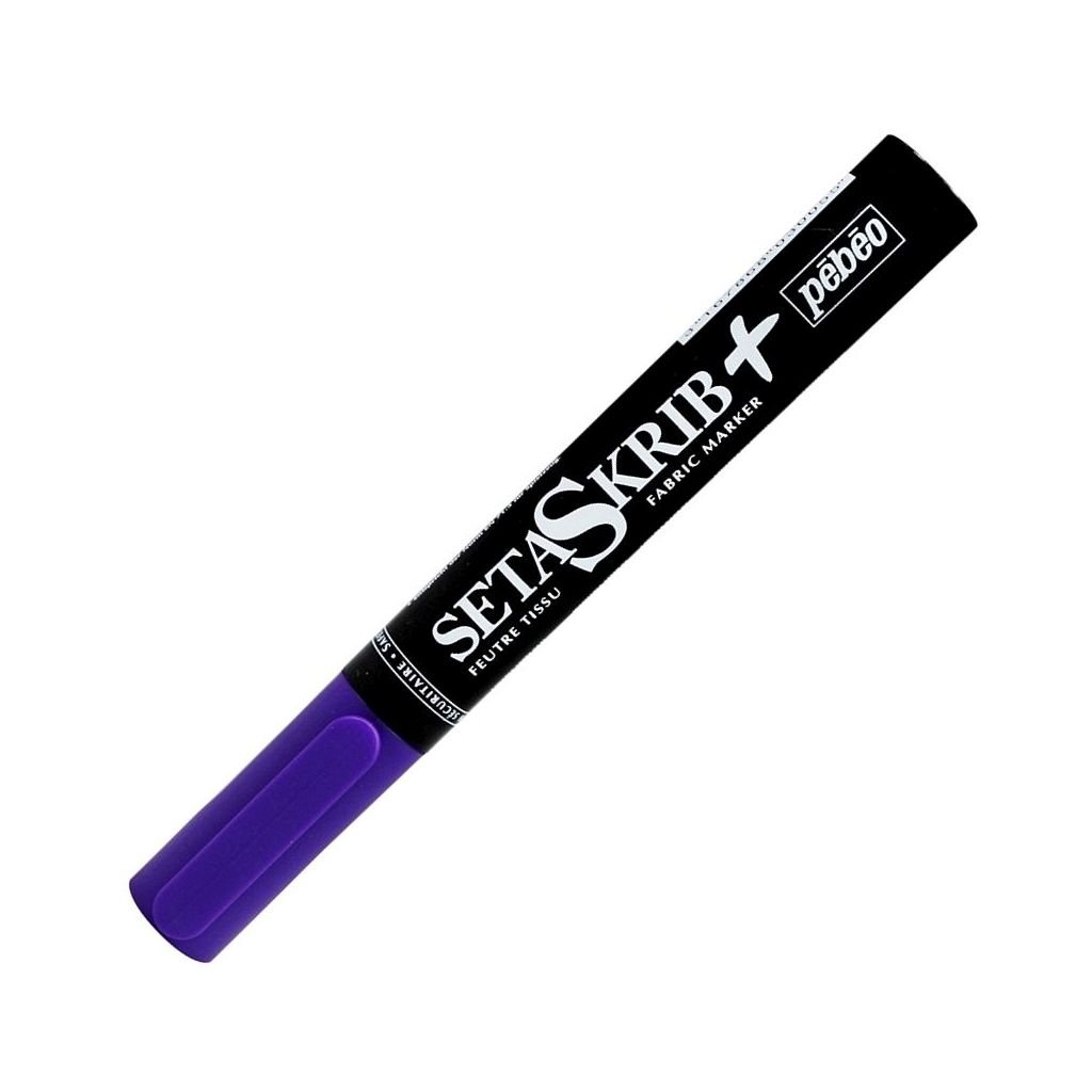 Pebeo SetaSkrib+ Light Fabrics Marker - Violet (05) - Brush Tip (1 mm)