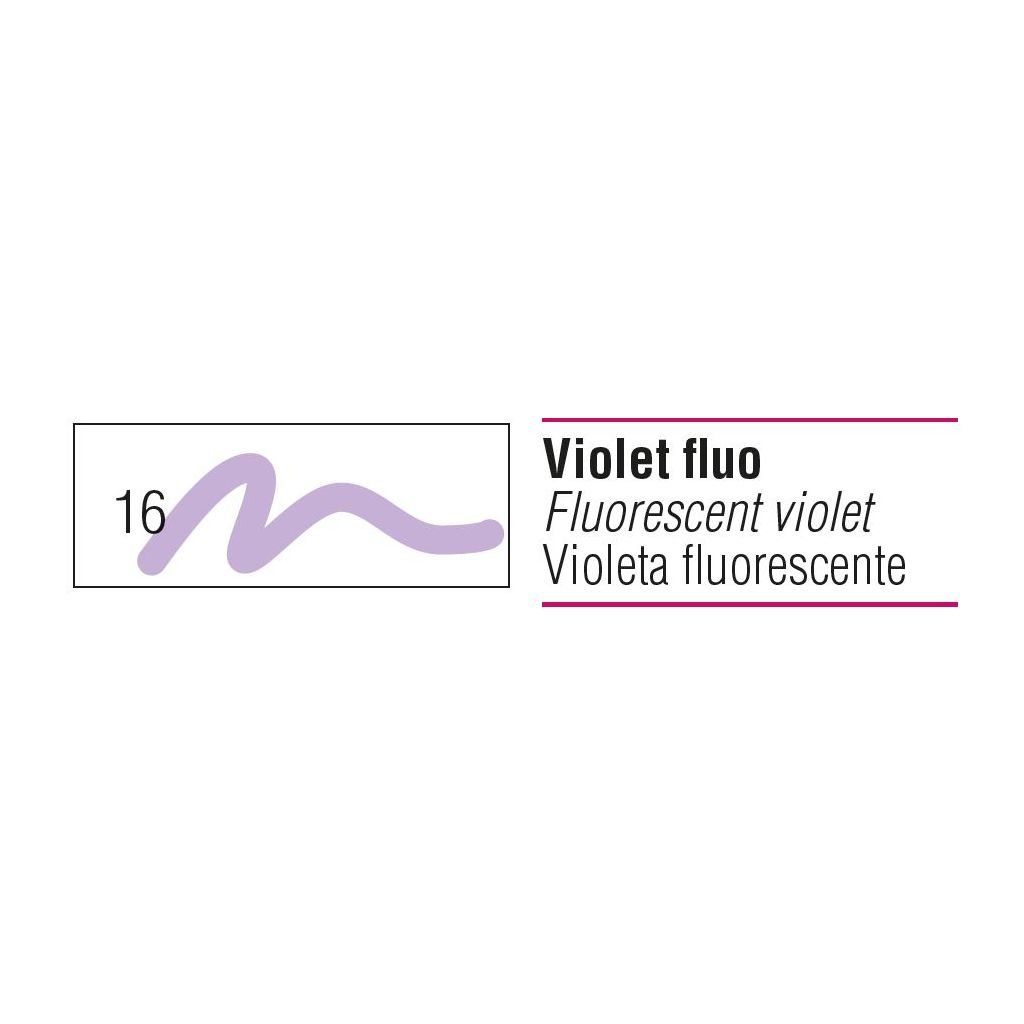 Pebeo SetaSkrib+ Light Fabrics Marker - Fluorescent Violet (16) - Brush Tip (1 mm)