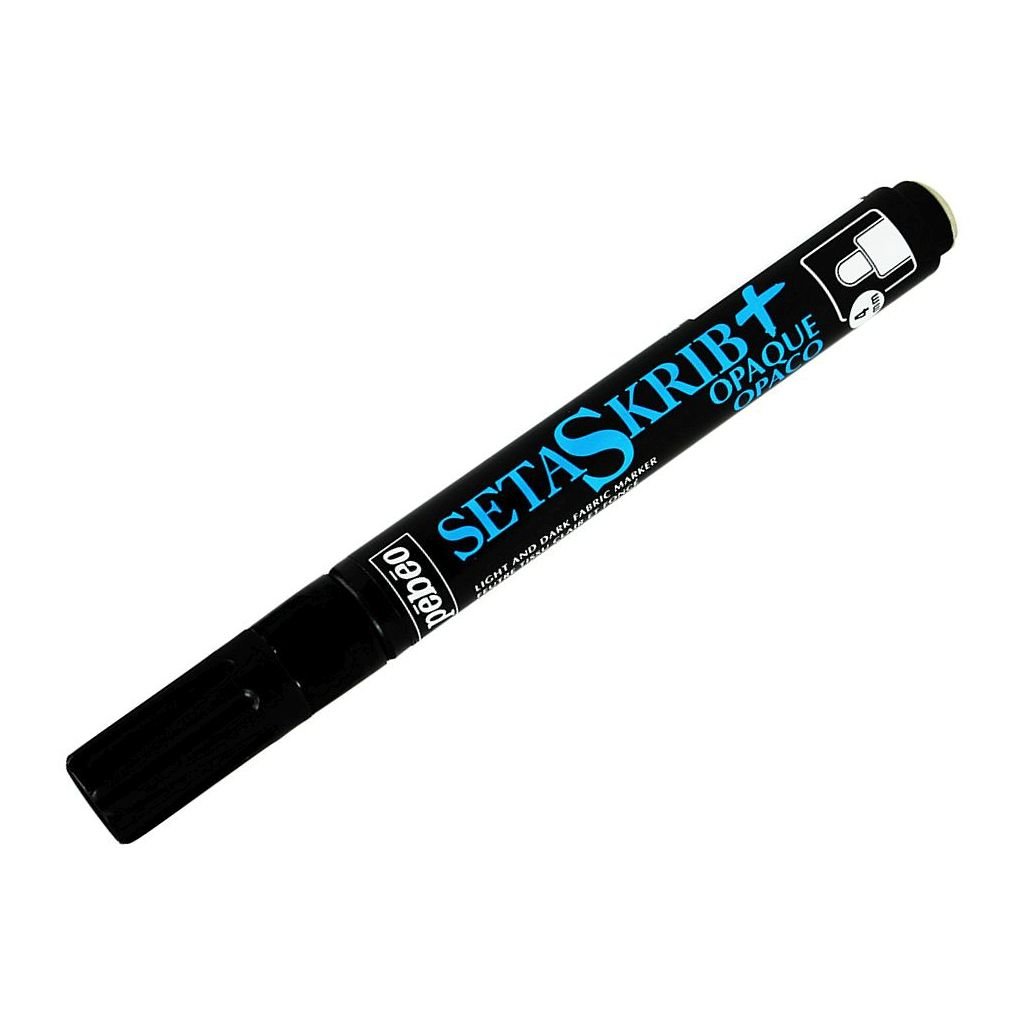 Pebeo SetaSkrib+ Opaque Marker - Black (19) - Broad Tip (4 mm)