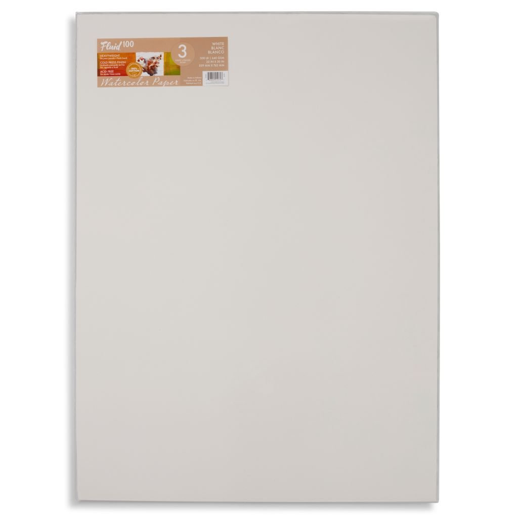 Speedball Fluid 100 Watercolour Paper - Cold Press 640 GSM - 55.88 cm x 76.2 cm or 22