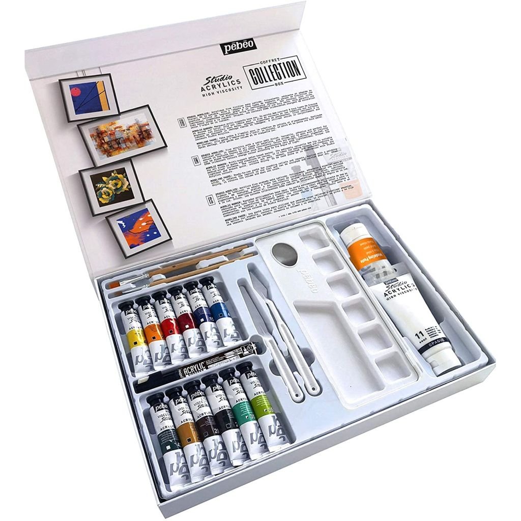 Pebeo Studio Acrylics High Viscosity - Coffret Collection Box