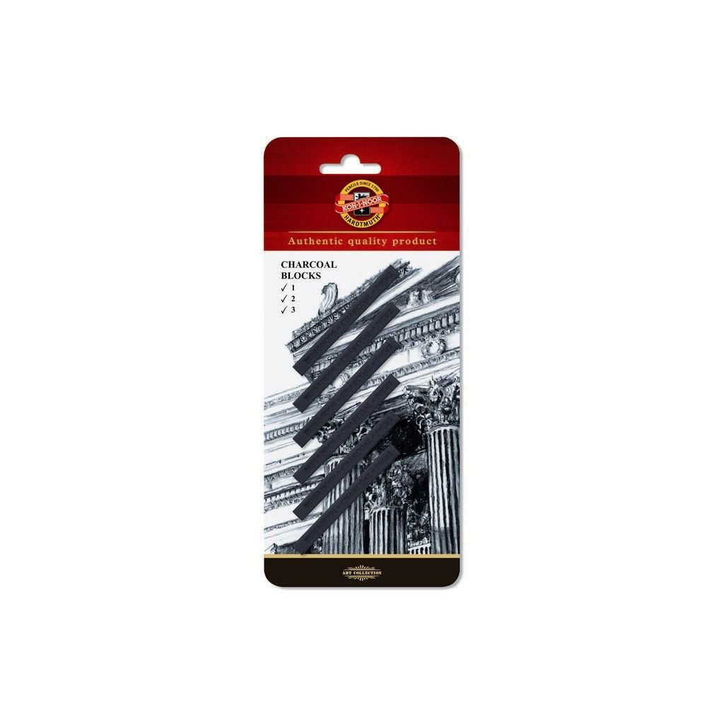 Koh-I-Noor Hardtmuth Artificial Charcoal Carre 7 x 7 - 8683 - Box of 6