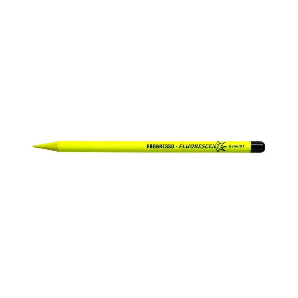 Koh-I-Noor Progresso Fluorescent Woodless Coloured Pencil - Yellow (01)