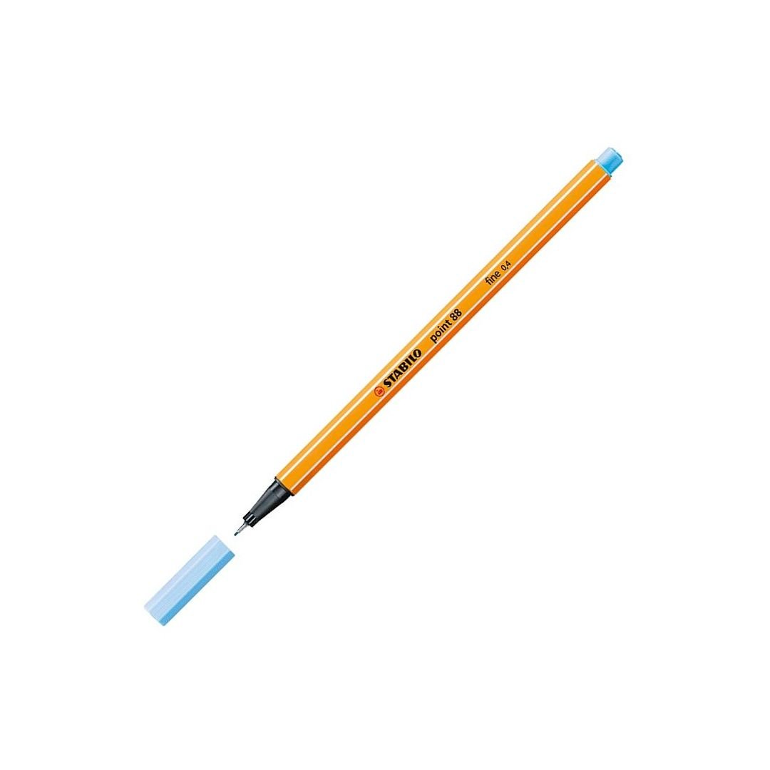 STABILO Point 88 - Fineliner - Metal Enclosed Tip Pen - 0.4 MM - Ice Blue (11)
