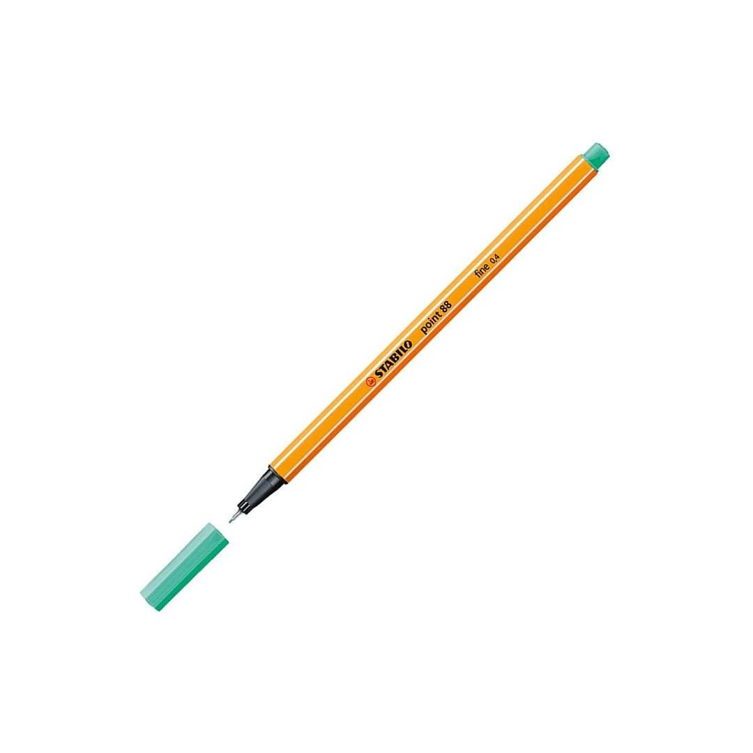 STABILO Point 88 - Fineliner - Metal Enclosed Tip Pen - 0.4 MM - Ice Green (13)