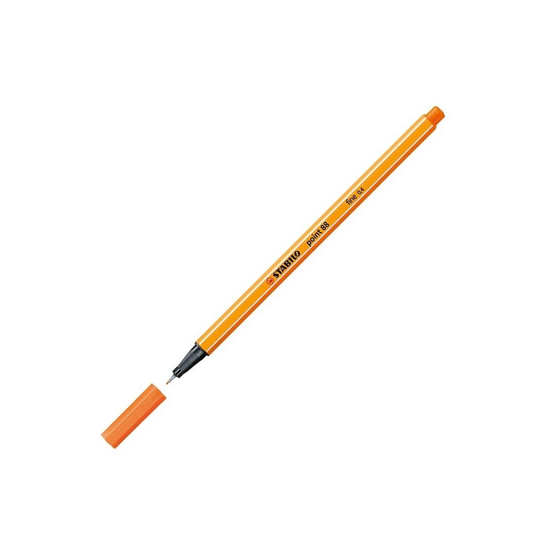 STABILO Point 88 - Fineliner - Metal Enclosed Tip Pen - 0.4 MM - Pale Vermillion (30)