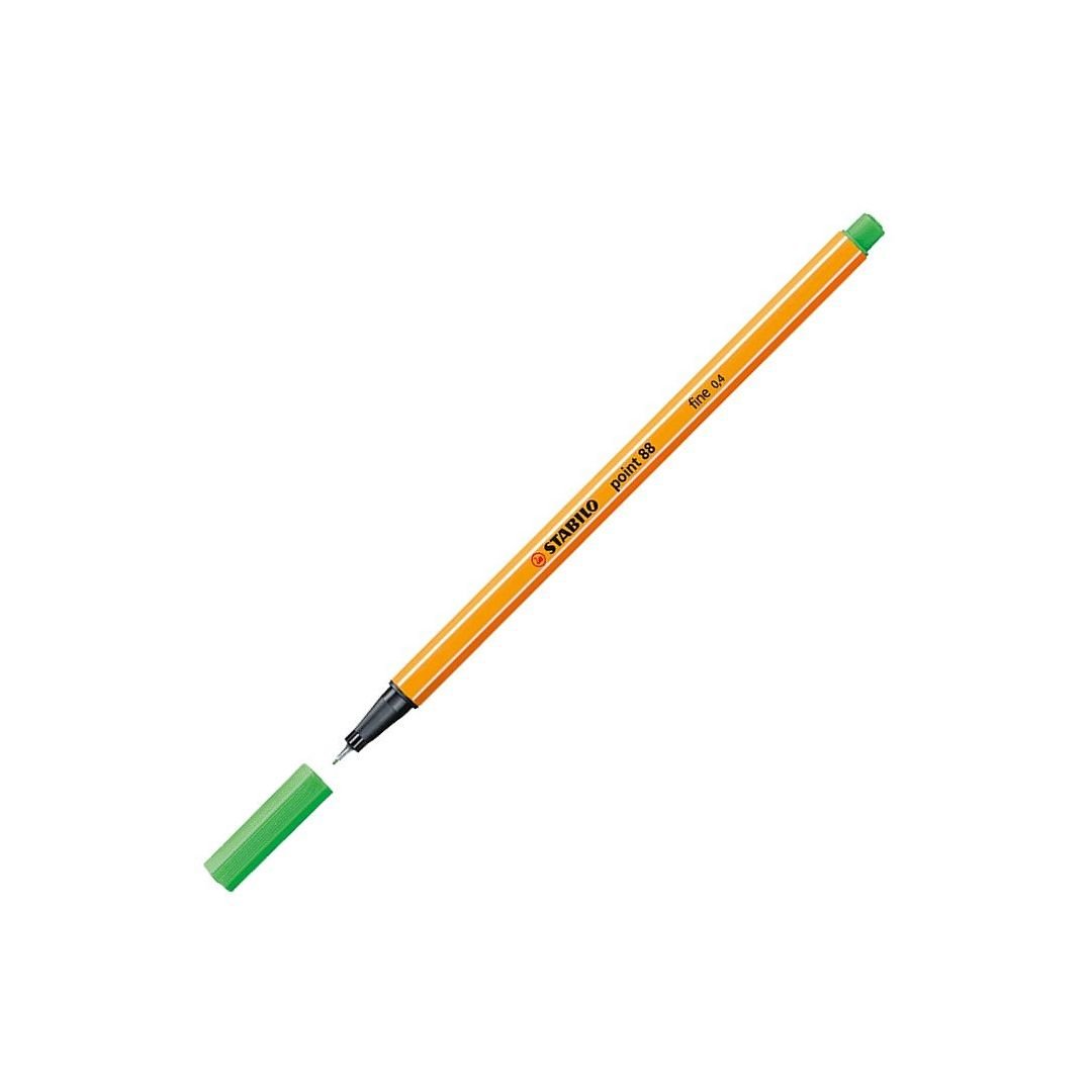 STABILO Point 88 - Fineliner - Metal Enclosed Tip Pen - 0.4 MM - Light Green (43)