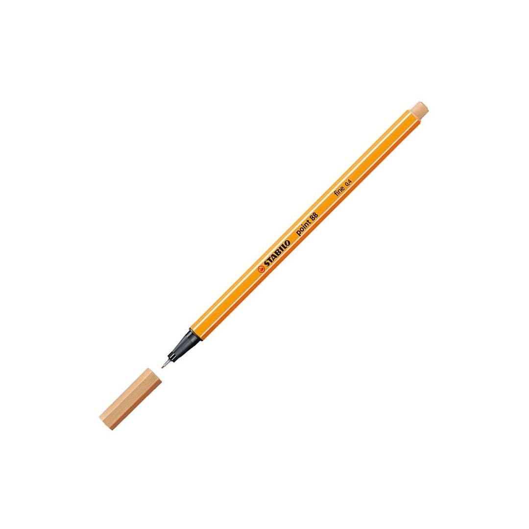 STABILO Point 88 - Fineliner - Metal Enclosed Tip Pen - 0.4 MM - Light Ochre (88)