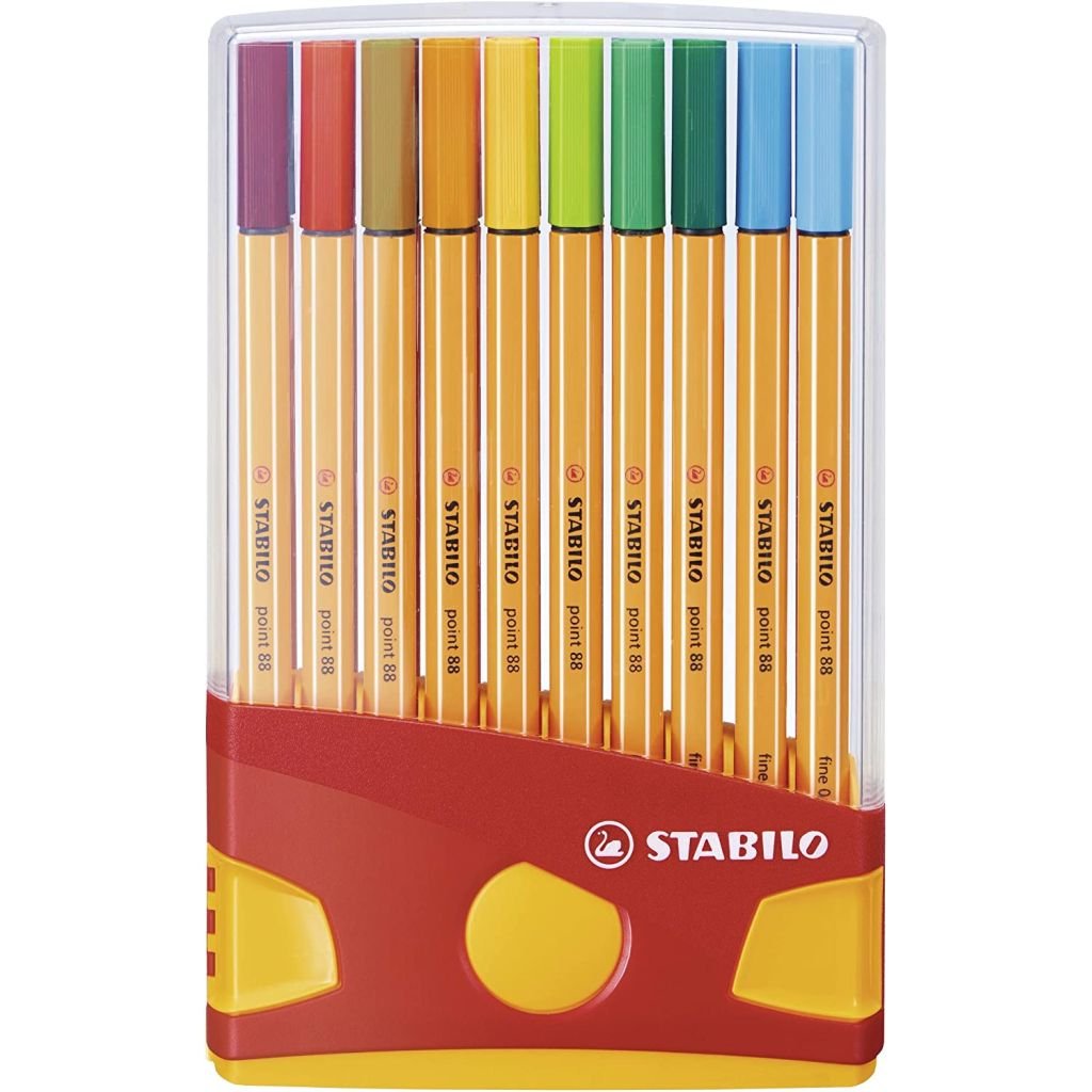 Stabilo Point 88 Fineliner Pen Wallet Assorted (Pack of 10) 8810
