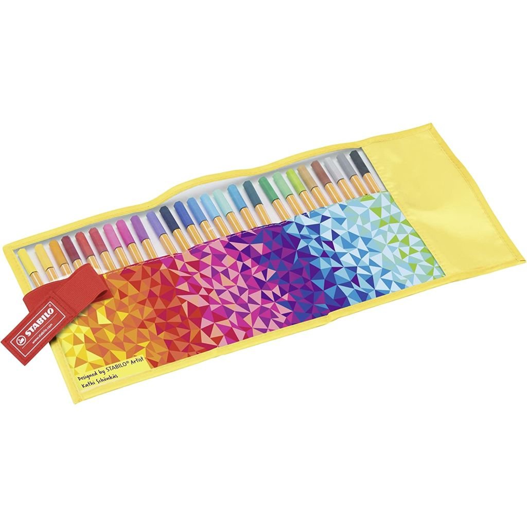 Stabilo Point 88 - Fineliner Pens - Rollerset of 25 Assorted Colours