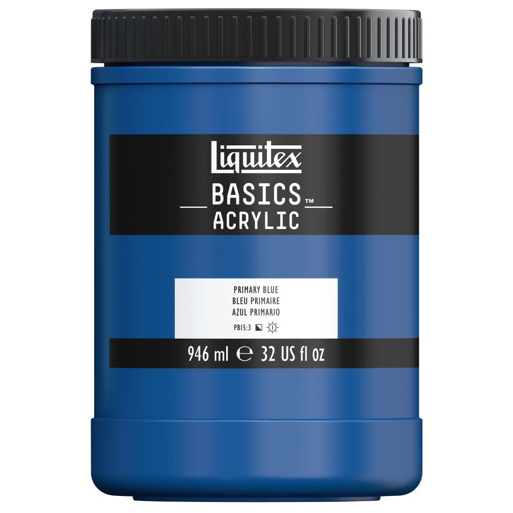 Liquitex Basics Acrylic Colour - Jar of 946 ML - Primary Blue (420)