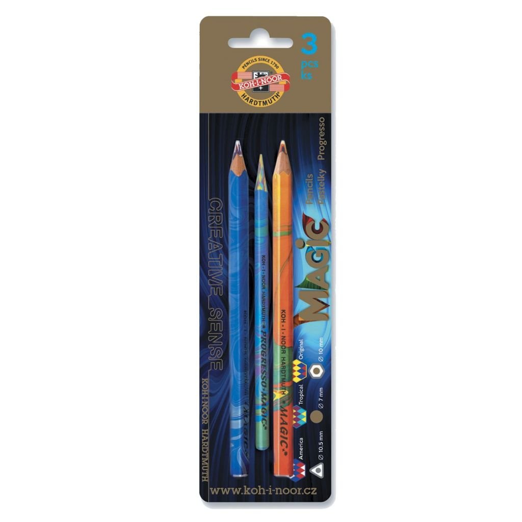 Koh-I-Noor Magic Artist's Multicoloured Pencils - Set of 3 Assorted Colours
