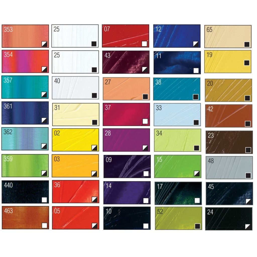 Pebeo Studio Fine XL Oil - Set of 40 Colours in 20 ML Tubes